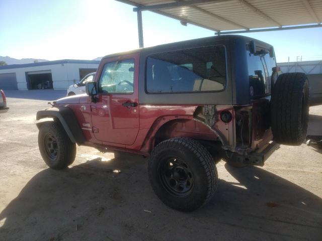 1C4AJWAGXDL601257 - 2013 JEEP WRANGLER SPORT MAROON photo 2