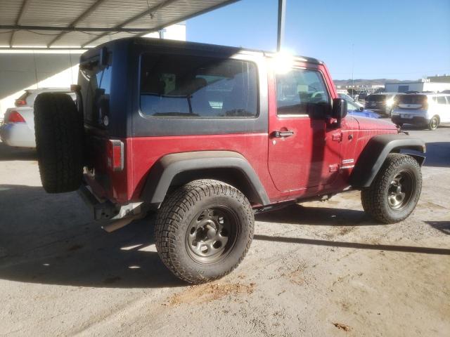 1C4AJWAGXDL601257 - 2013 JEEP WRANGLER SPORT MAROON photo 3