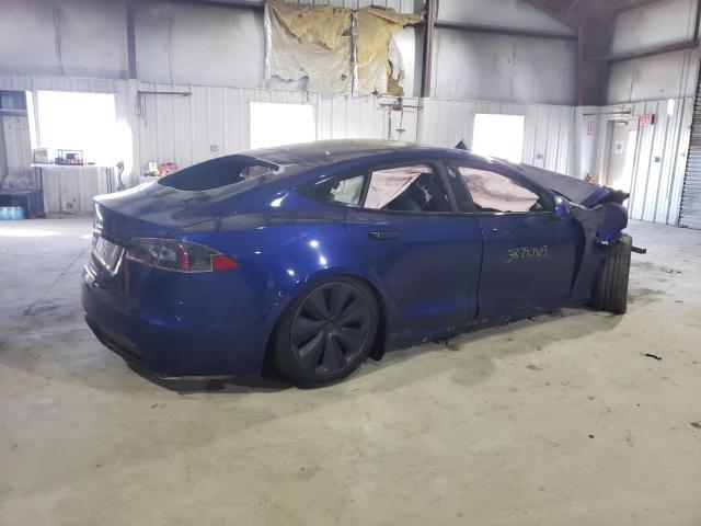 5YJSA1E50MF439836 - 2021 TESLA MODEL S Синій фото 3