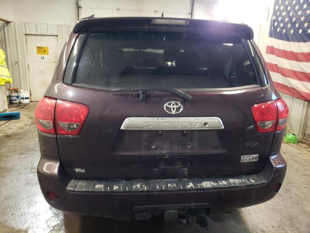 5TDJY5G10CS060015 - 2012 TOYOTA SEQUOIA LIMITED MAROON photo 6