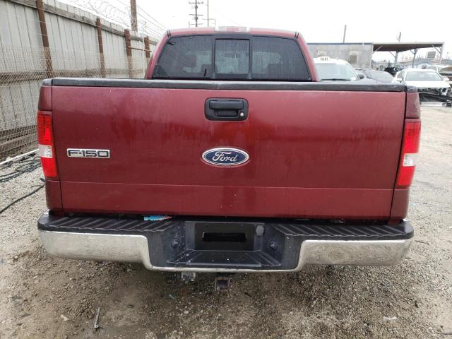 1FTPX12565FB45248 - 2005 FORD F150 BURGUNDY photo 6