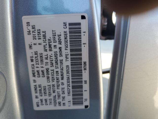 1HGCP26309A136529 - 2009 HONDA ACCORD LX SILVER photo 13