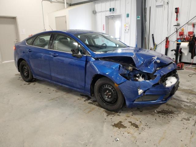 3FA6P0H70JR282512 - 2018 FORD FUSION SE BLUE photo 4