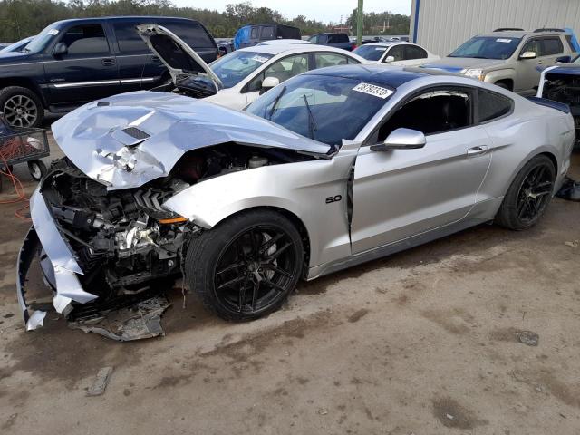 1FA6P8CF3J5144396 - 2018 FORD MUSTANG GT SILVER photo 1