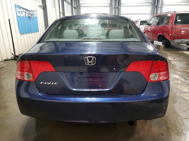 1HGFA165X7L127638 - 2007 HONDA CIVIC LX BLUE photo 6