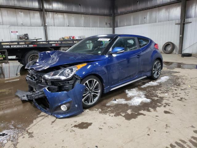 KMHTC6AE1GU300811 - 2016 HYUNDAI VELOSTER TURBO BLUE photo 1