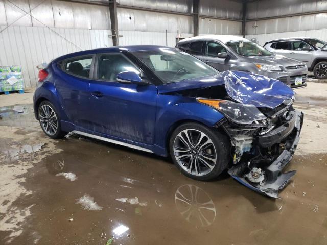 KMHTC6AE1GU300811 - 2016 HYUNDAI VELOSTER TURBO BLUE photo 4