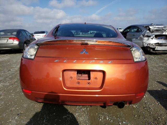 4A3AK24F77E004128 - 2007 MITSUBISHI ECLIPSE GS ORANGE photo 6