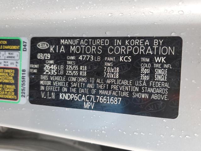 KNDP6CAC7L7661687 - 2020 KIA SPORTAGE S SILVER photo 13