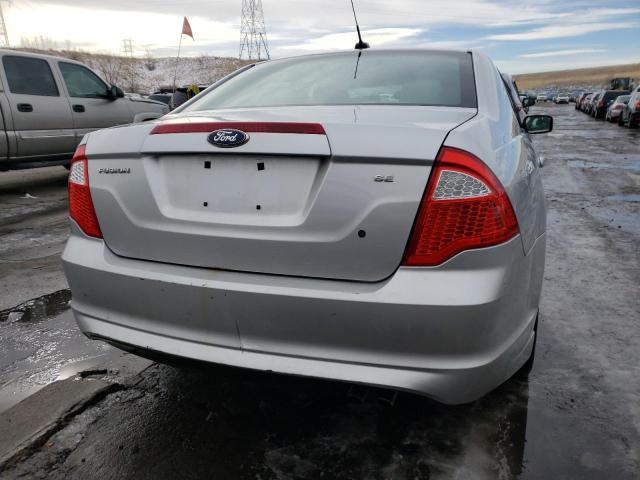 3FAHP0HA8CR325887 - 2012 FORD FUSION SE SILVER photo 6