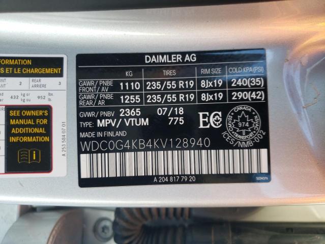 WDC0G4KB4KV128940 - 2019 MERCEDES-BENZ GLC 300 4MATIC SILVER photo 14