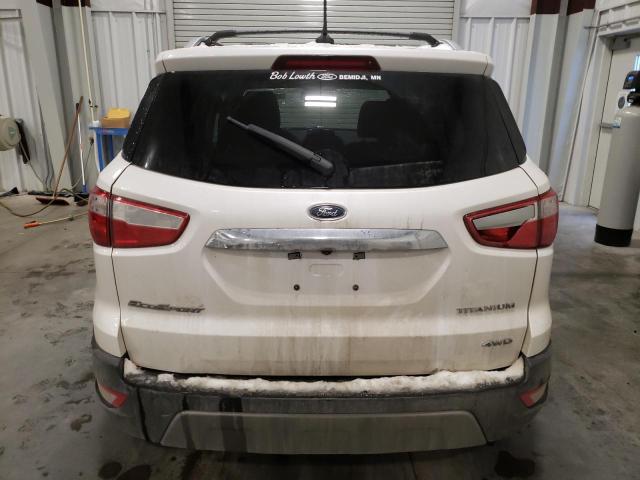 MAJ6S3KL8KC301099 - 2019 FORD ECOSPORT TITANIUM WHITE photo 6