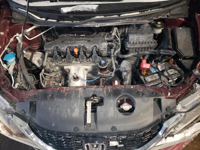 19XFB2F81FE107815 - 2015 HONDA CIVIC EX BURGUNDY photo 11