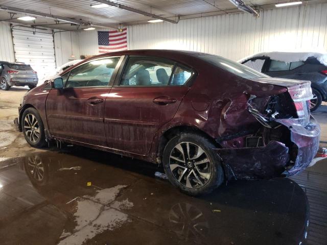 19XFB2F81FE107815 - 2015 HONDA CIVIC EX BURGUNDY photo 2