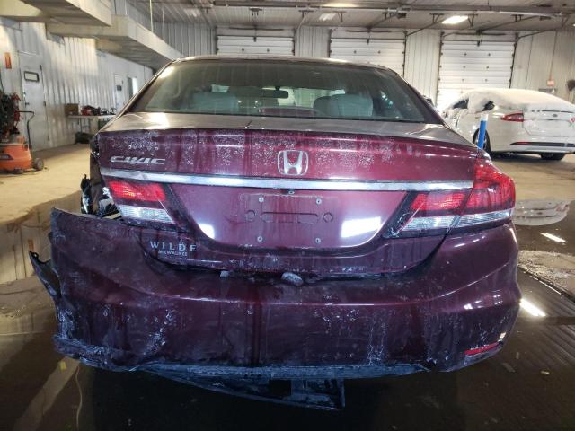 19XFB2F81FE107815 - 2015 HONDA CIVIC EX BURGUNDY photo 6