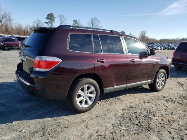5TDBK3EH2CS137512 - 2012 TOYOTA HIGHLANDER BASE Marron photo 3