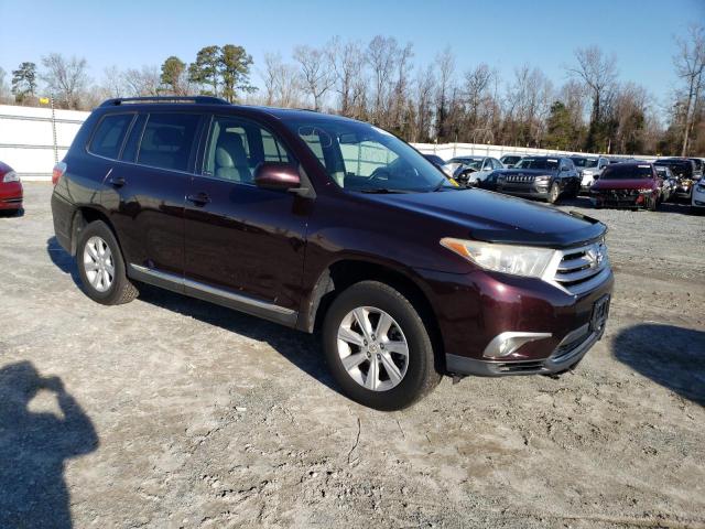 5TDBK3EH2CS137512 - 2012 TOYOTA HIGHLANDER BASE Marron photo 4