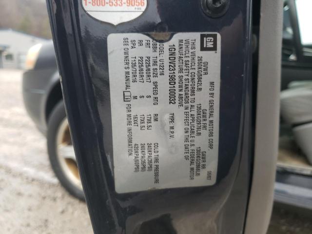 1GNDV23198D100032 - 2008 CHEVROLET UPLANDER LS BLUE photo 13