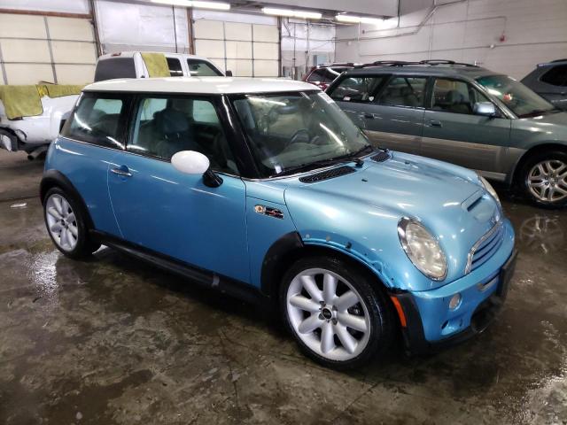 WMWRE33462TD52624 - 2002 MINI COOPER S BLUE photo 4