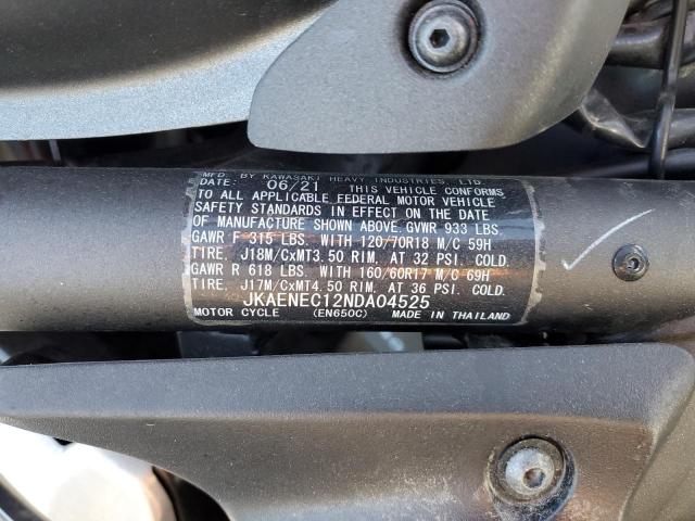 JKAENEC12NDA04525 - 2022 KAWASAKI EN650 C 灰色 照片 10