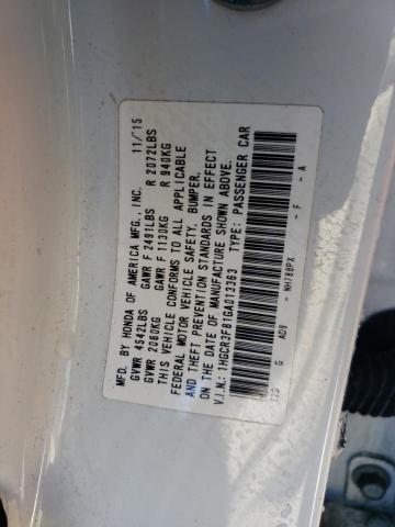 1HGCR3F81GA013363 - 2016 HONDA ACCORD EXL WHITE photo 13