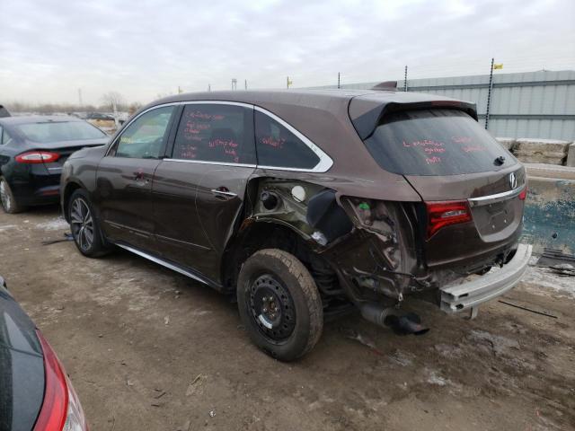 5J8YD4H58KL021938 - 2019 ACURA MDX TECHNOLOGY BROWN photo 2