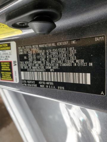 4T3ZA3BB1BU046021 - 2011 TOYOTA VENZA GRAY photo 12