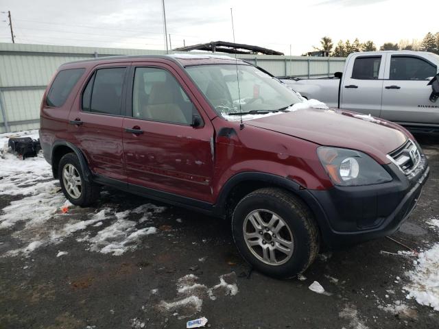 JHLRD77864C015318 - 2004 HONDA CR-V EX BURGUNDY photo 4