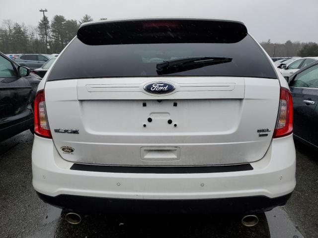 2FMDK4JC7EBA22204 - 2014 FORD EDGE SEL WHITE photo 6