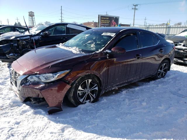 3N1AB8CV7NY320887 - 2022 NISSAN SENTRA SV MAROON photo 1