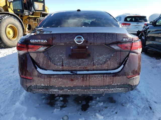 3N1AB8CV7NY320887 - 2022 NISSAN SENTRA SV MAROON photo 6