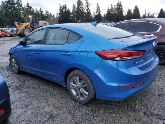 KMHD84LF5HU159582 - 2017 HYUNDAI ELANTRA SE BLUE photo 2