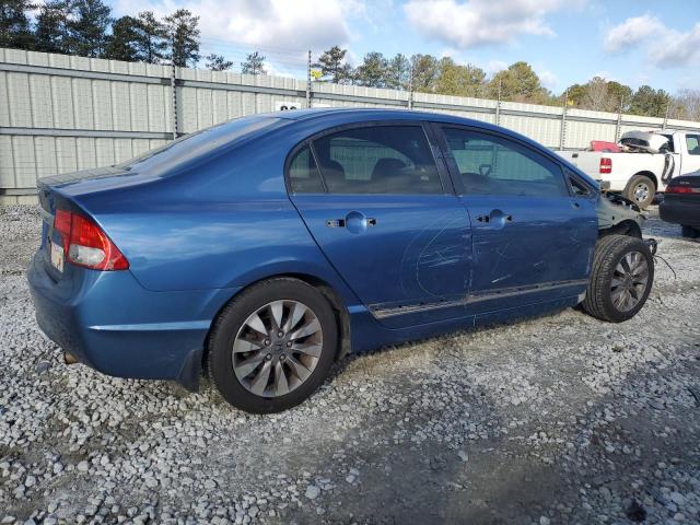 19XFA16919E003013 - 2009 HONDA CIVIC EXL BLUE photo 3