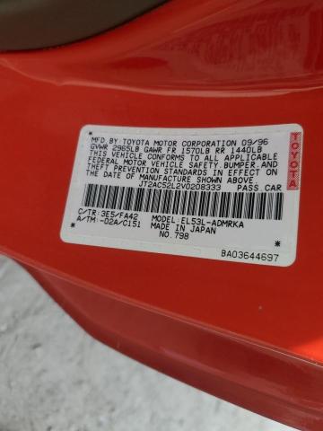 JT2AC52L2V0208333 - 1997 TOYOTA TERCEL CE RED photo 12