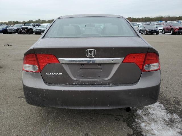 2HGFA16549H540526 - 2009 HONDA CIVIC LX GRAY photo 6