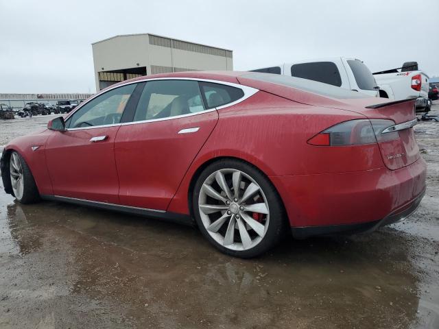 5YJSA1H23EFP65388 - 2014 TESLA MODEL S ბურგუნდია ფოტო 2