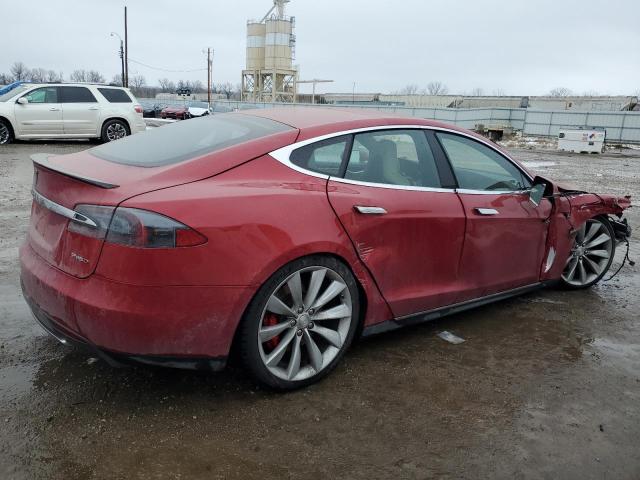 5YJSA1H23EFP65388 - 2014 TESLA MODEL S ბურგუნდია ფოტო 3