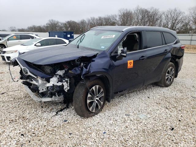 5TDGZRBH1NS583839 - 2022 TOYOTA HIGHLANDER XLE 蓝色 照片 1