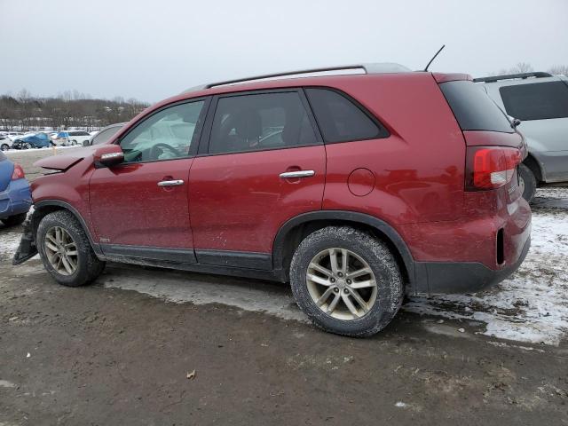 5XYKTCA6XFG651630 - 2015 KIA SORENTO LX RED photo 2