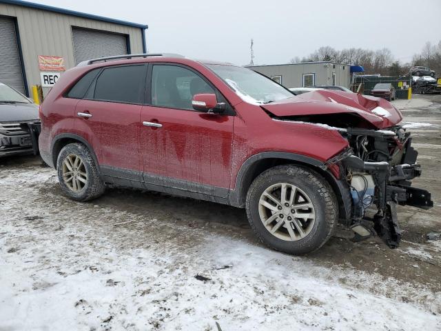 5XYKTCA6XFG651630 - 2015 KIA SORENTO LX RED photo 4