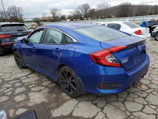 2HGFC2E80KH550827 - 2019 HONDA CIVIC SPORT Blau Foto 2