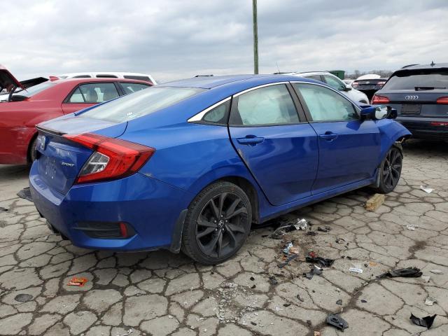 2HGFC2E80KH550827 - 2019 HONDA CIVIC SPORT BLUE photo 3