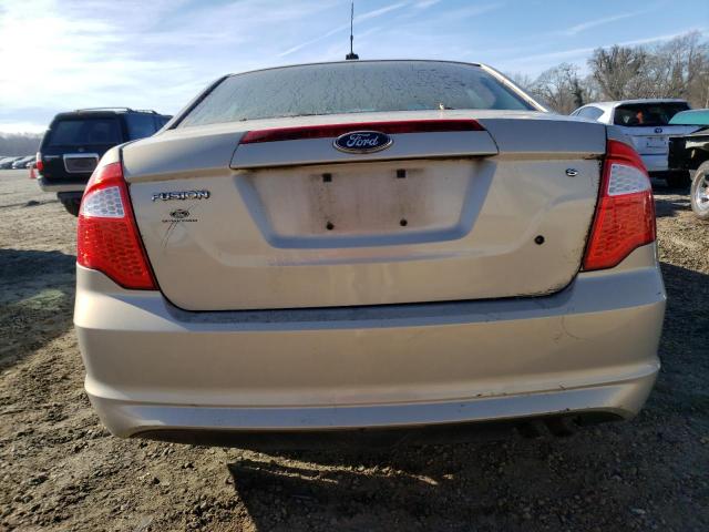 3FAHP0GA9AR384462 - 2010 FORD FUSION S BEIGE photo 6