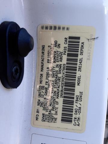 1NXBU40E99Z147869 - 2009 TOYOTA COROLLA BASE WHITE photo 13