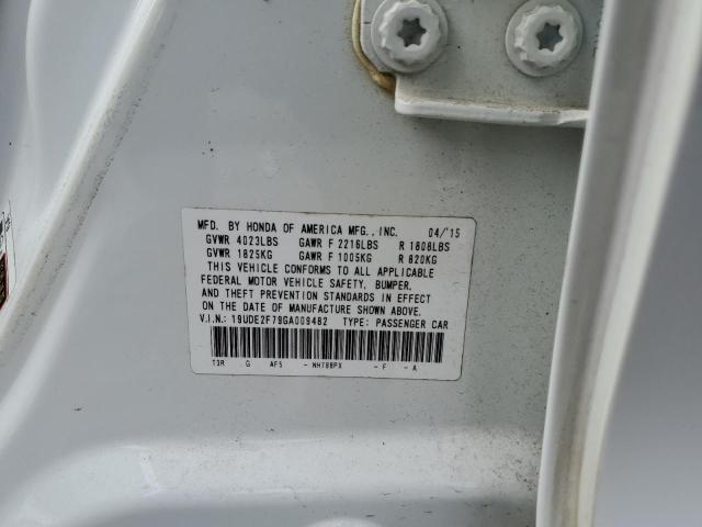 19UDE2F79GA009482 - 2016 ACURA ILX PREMIUM TECH WHITE photo 12