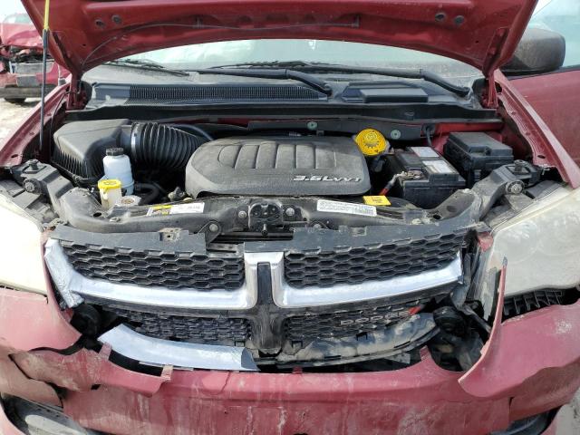 2C4RDGBGXER356032 - 2014 DODGE GRAND CARA SE MAROON photo 12