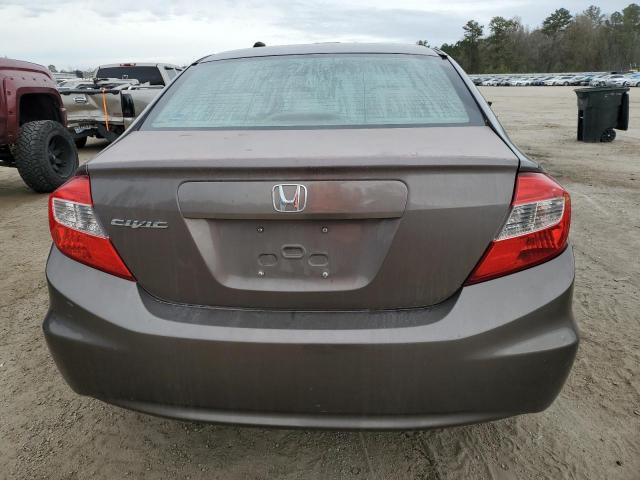 2HGFB2F59CH587674 - 2012 HONDA CIVIC LX GRAY photo 6