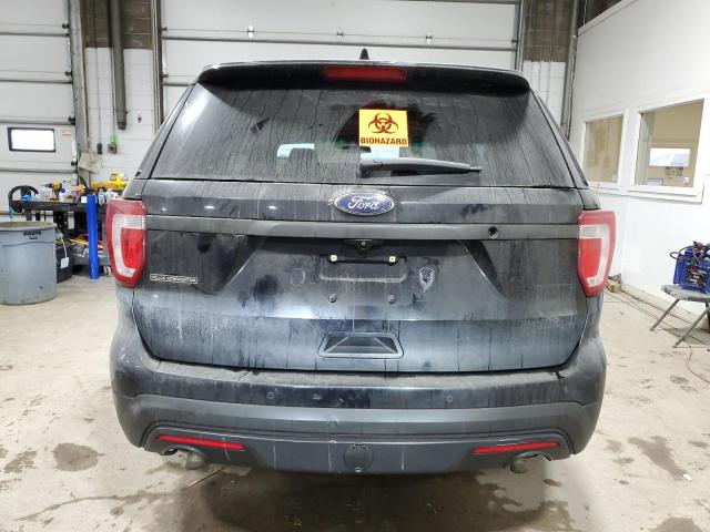 1FM5K8AR6GGB19437 - 2016 FORD EXPLORER POLICE INTERCEPTOR შავი ფოტო 6