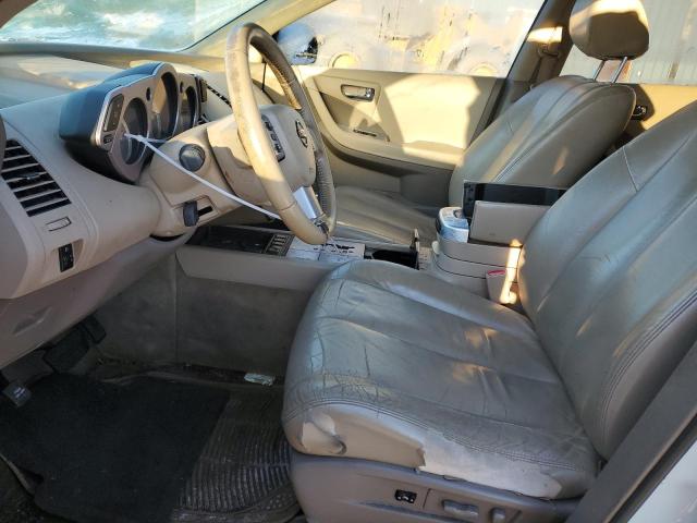 JN8AZ08W17W603165 - 2007 NISSAN MURANO SL WHITE photo 7