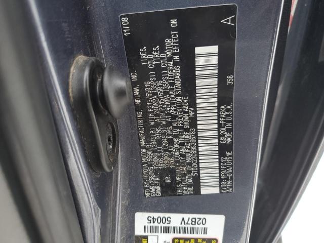 5TDZK23C89S266783 - 2009 TOYOTA SIENNA CE GRAY photo 13